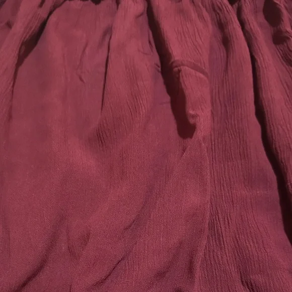 Live To Be Spoiled Maroon Smocked Mini Dress - Size Medium - Picture 3 of 5